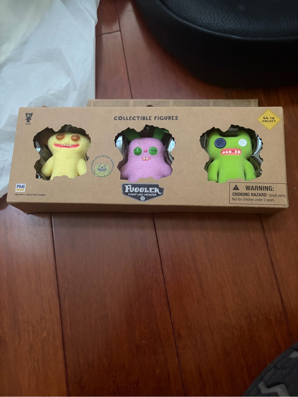 FUGGLER COLLECTIBLE  FIGURES FLOCKED  3pack!
